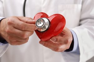 Doctor holding heart